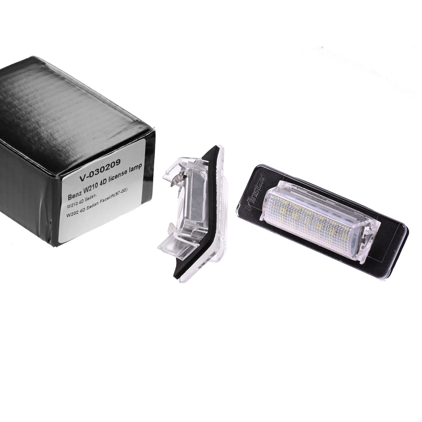 Vinstar LED Kennzeichenbeleuchtung E-geprüft CAN-Bus 18 LEDs je Modul 6000 Kelvin kompatibel mit W202 06.1997-2001, W210 1995-2002