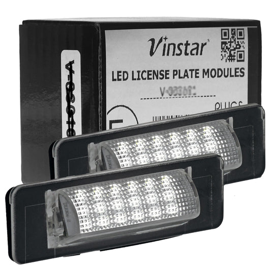 Vinstar LED Kennzeichenbeleuchtung E-geprüft CAN-Bus 18 LEDs je Modul 6000 Kelvin kompatibel mit W202 06.1997-2001, W210 1995-2002