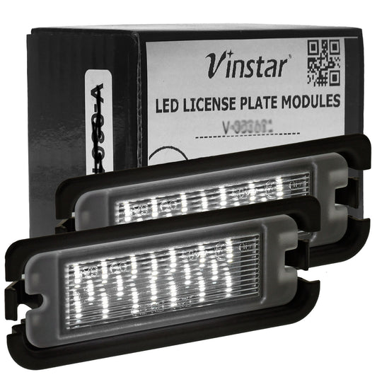 Vinstar LED Kennzeichenbeleuchtung E-geprüft CAN-Bus 18 LEDs je Modul 6000 Kelvin kompatibel mit Ford Mustang 2015-2019