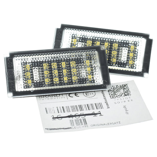 BRANDT AUTOMOTIVE Kennzeichenleuchten LED kompatibel mit Bmw 3er E46 BJ 1998-2007 Cabrio Compact Coupe Limousine Touring (auch M3) Kennzeichenbeleuchtung