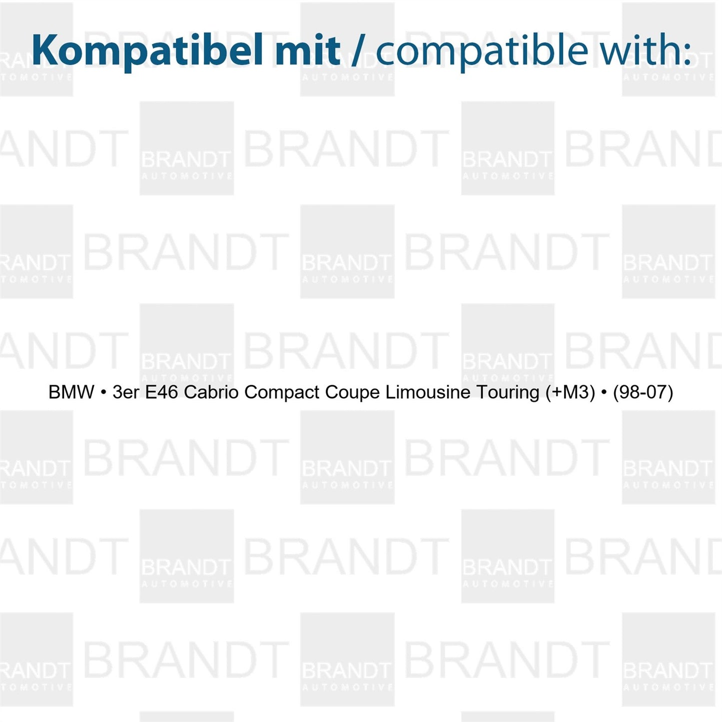 BRANDT AUTOMOTIVE Kennzeichenleuchten LED kompatibel mit Bmw 3er E46 BJ 1998-2007 Cabrio Compact Coupe Limousine Touring (auch M3) Kennzeichenbeleuchtung