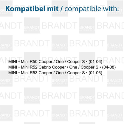 BRANDT AUTOMOTIVE Kennzeichenleuchten LED kompatibel mit Mini R50 R53 2001-2006 CABRIO R53 04-08 Cooper S One Kennzeichenbeleuchtung