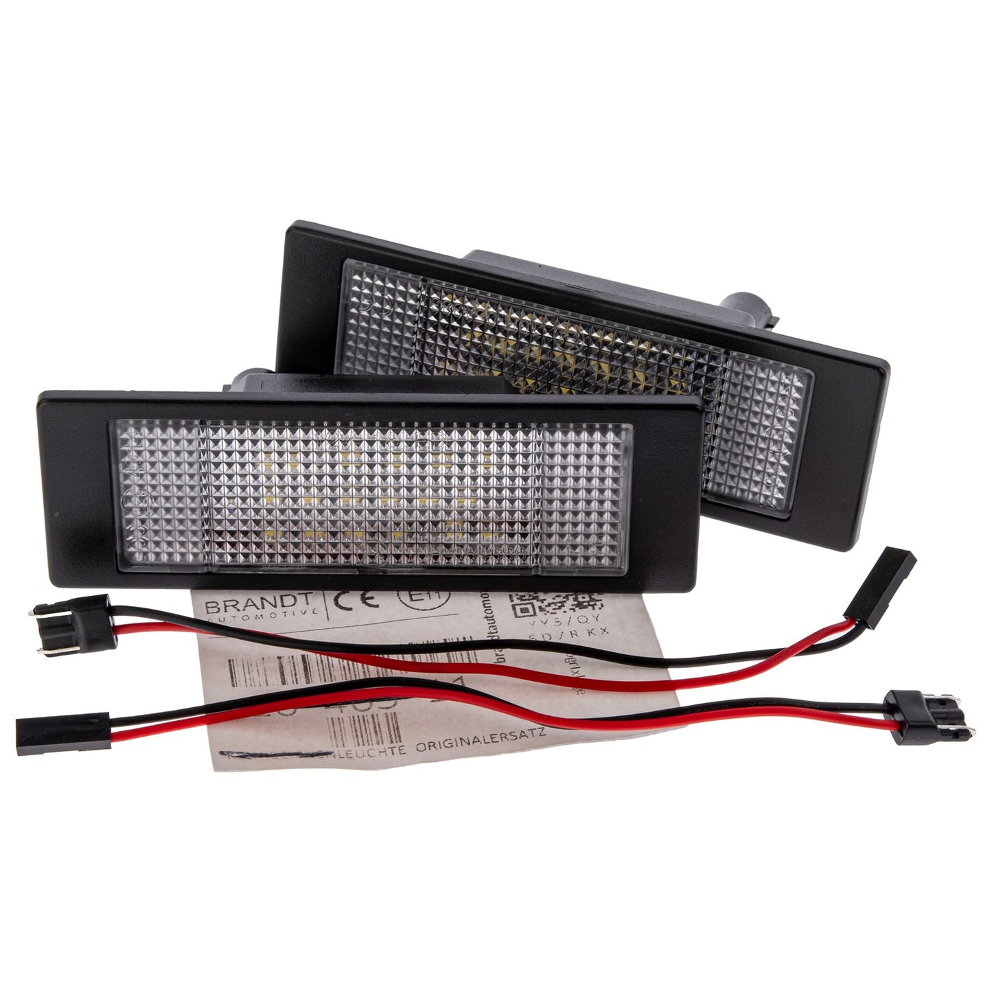 BRANDT AUTOMOTIVE Kennzeichenleuchten + Kabel 6000K LED kompatibel mit Bmw X2 F39 6er F13 F12 F06 E63 E64 Fiat Marea Weekend Multipla Alfa Romeo 156 166 Kennzeichenbeleuchtung