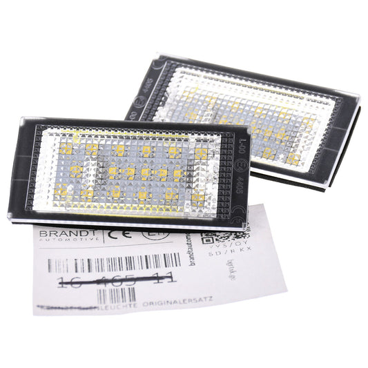 BRANDT AUTOMOTIVE Kennzeichenleuchten LED kompatibel mit Bmw E46 vor Facelift Coupe auch M3 1998-2003 Kennzeichenbeleuchtung