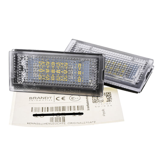 BRANDT AUTOMOTIVE Kennzeichenleuchten LED kompatibel mit Bmw E46 Limousine Coupe Touring Compact 1998-2006 Kennzeichenbeleuchtung