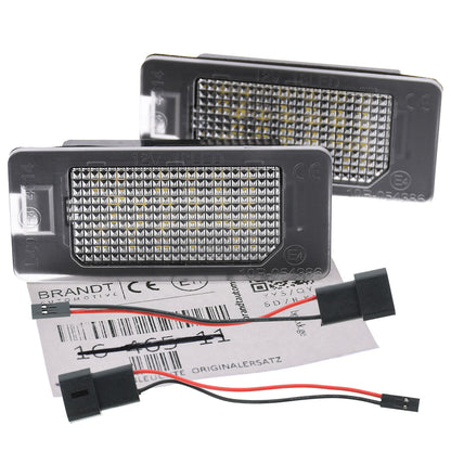 BRANDT AUTOMOTIVE Kennzeichenleuchten LED kompatibel mit Bmw X5 E70 F15 G05 X5M F85 X6 E71 E72 F16 X6M F86 M235i M240i M340i Kennzeichenbeleuchtung