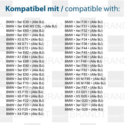 BRANDT AUTOMOTIVE Kennzeichenleuchten LED kompatibel mit Bmw X5 E70 F15 G05 X5M F85 X6 E71 E72 F16 X6M F86 M235i M240i M340i Kennzeichenbeleuchtung