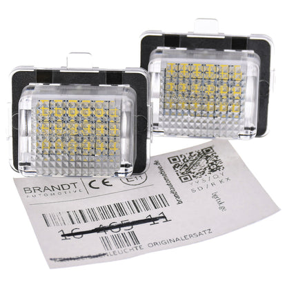 BRANDT Kennzeichenleuchten LED kompatibel mit Mercedes Benz S-Klasse W221 C-Klasse W204 S204 E-Klasse W212 W207 C207 S212 A207 C216 W216 CL-KLASSE Kennzeichenbeleuchtung