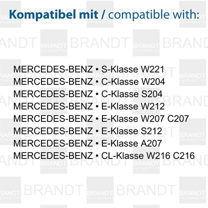BRANDT Kennzeichenleuchten LED kompatibel mit Mercedes Benz S-Klasse W221 C-Klasse W204 S204 E-Klasse W212 W207 C207 S212 A207 C216 W216 CL-KLASSE Kennzeichenbeleuchtung