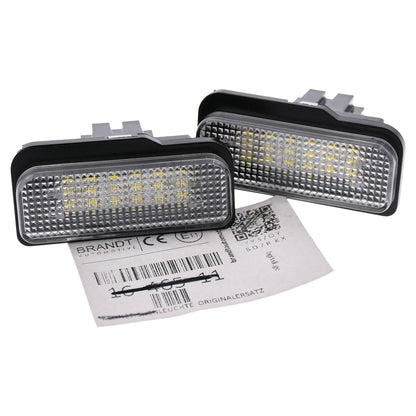 BRANDT Kennzeichenleuchten LED kompatibel mit Mercedes Benz C-KLASSE W203 S207 00-07 CLS C219 04-11 E-KLASSE W211 02-09 SLK R171 TESLA MODEL S MODEL X Kennzeichenbeleuchtung