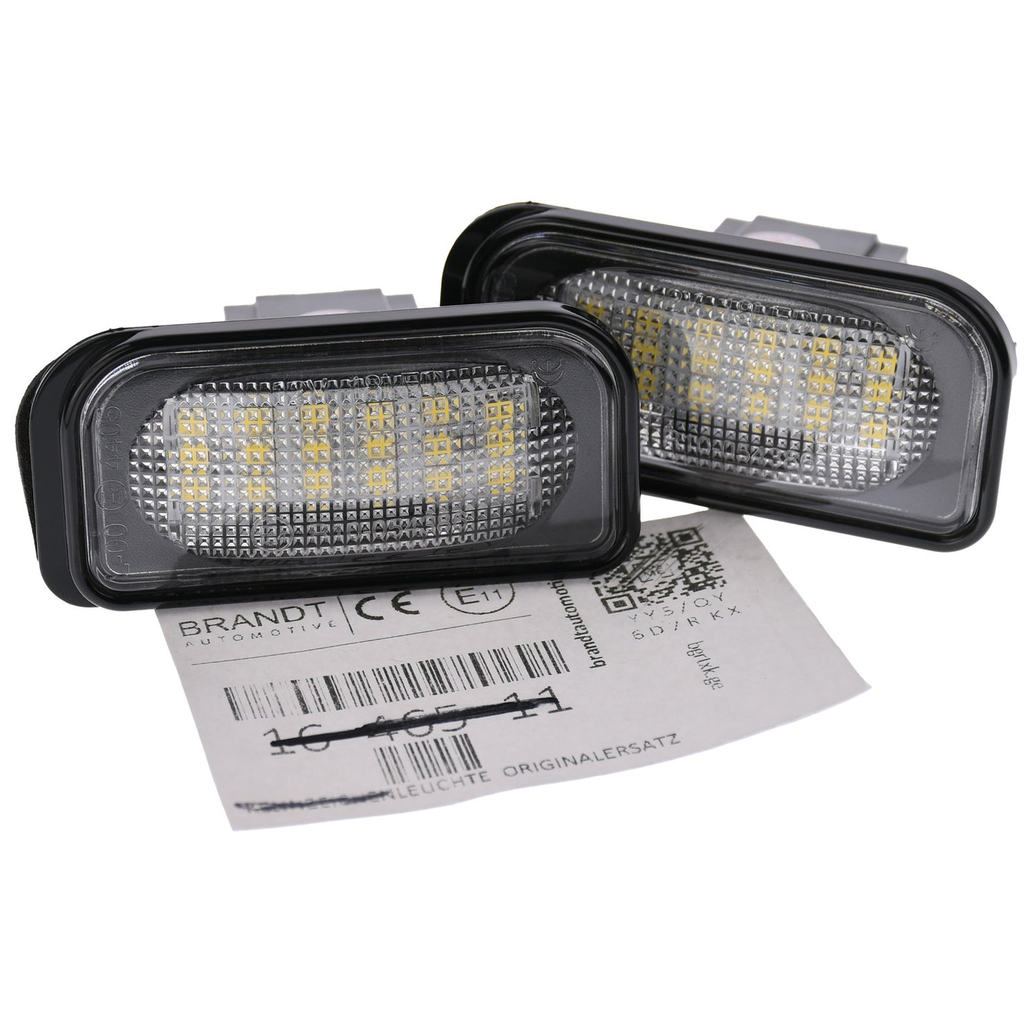 BRANDT Kennzeichenleuchten LED kompatibel mit Mercedes Benz SL R230 01-12 CLK Coupe Cabrio C209 A209 W 209 C-Klasse W203 CHRYLSER Crossfire Coupe Roadster Kennzeichenbeleuchtung