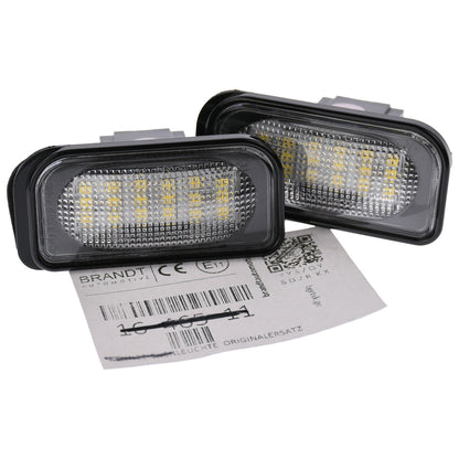BRANDT Kennzeichenleuchten LED kompatibel mit Mercedes Benz SL R230 01-12 CLK Coupe Cabrio C209 A209 W 209 C-Klasse W203 CHRYLSER Crossfire Coupe Roadster Kennzeichenbeleuchtung