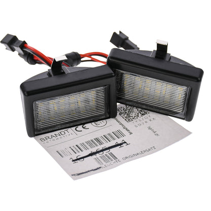 BRANDT AUTOMOTIVE Kennzeichenleuchten LED kompatibel mit Mercedes Benz ML W164 X164 05-12 SMART 452 Cabrio Coupe 03-05 Kennzeichenbeleuchtung