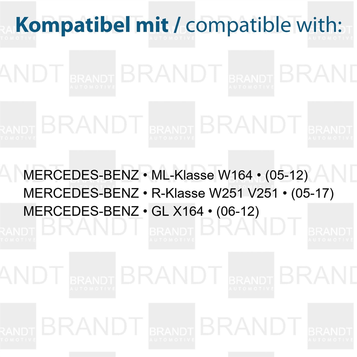 BRANDT AUTOMOTIVE Kennzeichenleuchten CREE LED kompatibel mit Mercedes Benz DIESEL ML W164 05-11 R-Klasse W251 V251 06-11 GL X164 07-12 Kennzeichenbeleuchtung