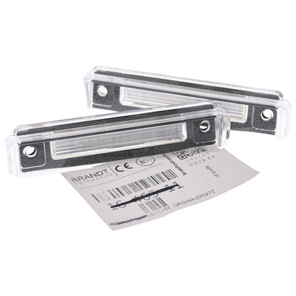BRANDT AUTOMOTIVE Kennzeichenleuchten LED kompatibel mit Mercedes Benz E-Klasse S124 T-Modell 85–96 W124 Limousine 89–95 C124 Coupe 89–96 SL R129 89-01