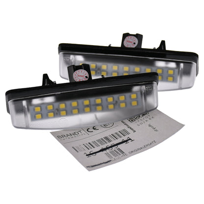 BRANDT AUTOMOTIVE Kennzeichenleuchten LED kompatibel mit Toyota Camry VI XV40 10-11 Matrix II 09-14 Prius III XW30 10-15 Prius Plug-in I 12-15 Prius V I 12-14 Venza I 13-16 Yaris III 11-11