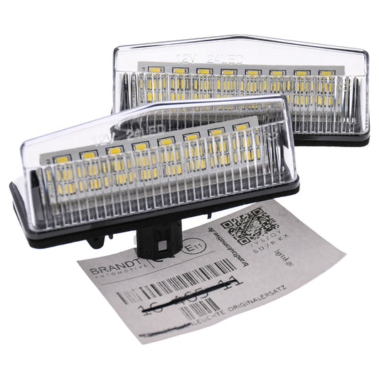 BRANDT Kennzeichenleuchten LED kompatibel mit Toyota C-HR I 19-22 Matrix II 09-14 Prius II 04-09 Prius III 09-15 Prius Plug-in I 12-15 Prius Van I 12-17 RAV4 IV XA40 15-18 Venza I 09-14
