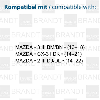 BRANDT AUTOMOTIVE Kennzeichenleuchten LED kompatibel mit Mazda 2 III 14-22 3 III 13-18 CX-3 I DK 14-21
