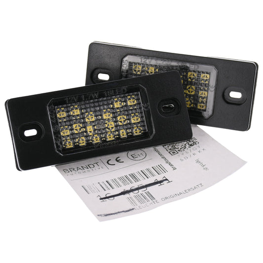 BRANDT Kennzeichenleuchten LED kompatibel mit Skoda Fabia I 6Y 99-08 Fabia II 5J 06-14 Yeti I 5L 09-12 Porsche Cayenne I 02-10 VW Sharan II 7N Tiguan I II 5N AD1 11-25Touran I II 1T 5T