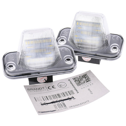 BRANDT Kennzeichenleuchten LED kompatibel mit VW California 7D T4 90-03 Campmobile 7D T4 91-03 Caravelle 7D T4 90-03 Multivan 7D T4 90-03 Transporter 7D Syncro T4 93-04 Transporter 7D T4 90-03
