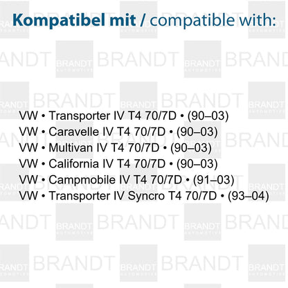 BRANDT Kennzeichenleuchten LED kompatibel mit VW California 7D T4 90-03 Campmobile 7D T4 91-03 Caravelle 7D T4 90-03 Multivan 7D T4 90-03 Transporter 7D Syncro T4 93-04 Transporter 7D T4 90-03