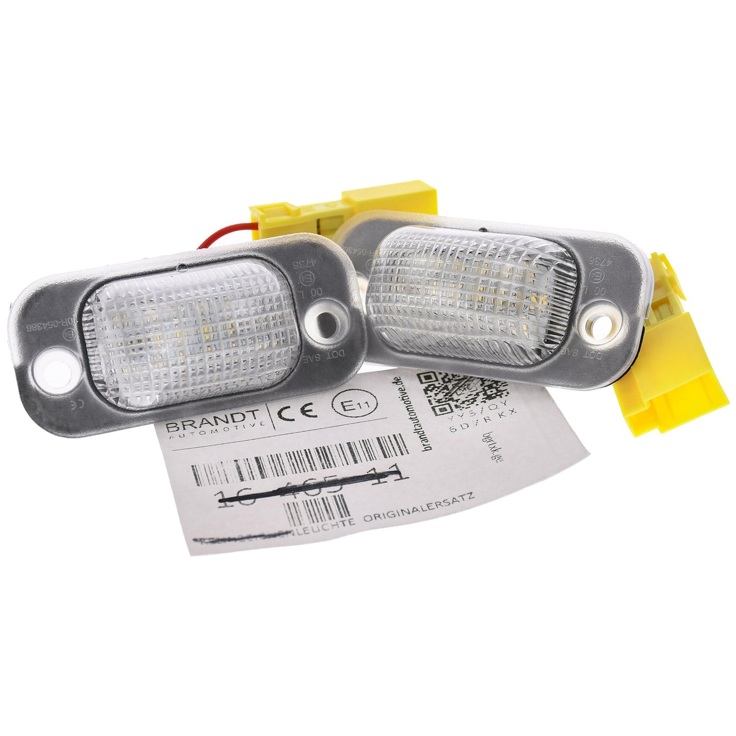 BRANDT Kennzeichenleuchten LED kompatibel mit VW Golf II 83-92 Jetta II 84-92 Passat II 32B 85-88 Passat III B3 88-93 Polo III 6N 95-02 Seat Cordoba I 6K 93-02 Ibiza II 6K 93-02 Toledo I 1L 91-99