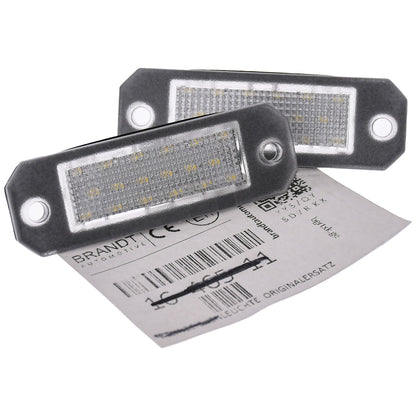 BRANDT AUTOMOTIVE Kennzeichenleuchten LED kompatibel mit VW Caddy III 2K 04-15 Caddy IV SA 16-20 Transporter T5 I 7H 7E 03-15 Transporter T6 I 7H 7E 16-20