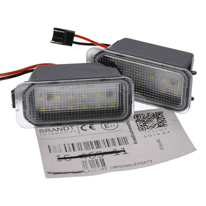 BRANDT Kennzeichenleuchten LED kompatibel mit Ford Grand C-Max S-Max B-Max I C-Max EcoSport Edge II Escape III Explorer V VI Fiesta VII Focus II III Fusion II Galaxy II Kuga I II Mondeo IV V Ranger IV