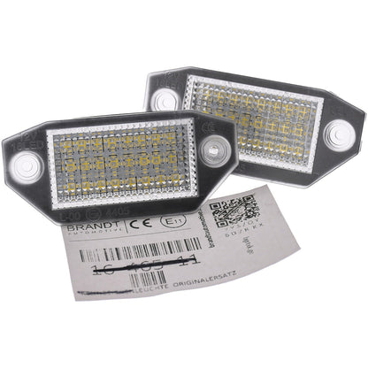 BRANDT AUTOMOTIVE Kennzeichenleuchten LED kompatibel mit Ford Mondeo III MK3 B4Y B5Y BWY 2000-2007 inkl. Turnier