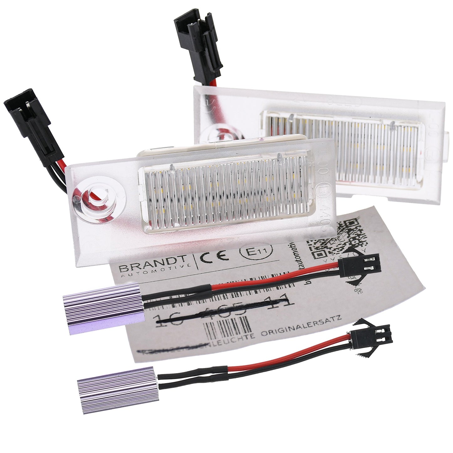 BRANDT AUTOMOTIVE Kennzeichenleuchten + Kabel LED + Widerstand kompatibel mit Audi A4 B5 Avant 97-01 A4 B5 Lim. 95-01 A6 C5 allroad 00-05 A6 C5 Avant 97-05 A6 C5 Limousine 97-05