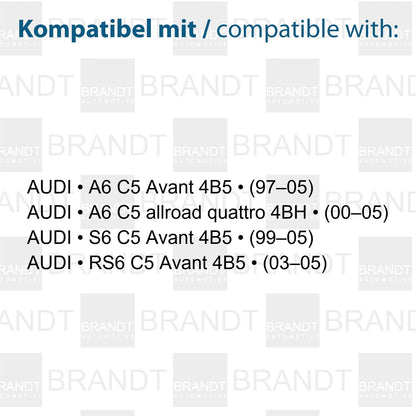 BRANDT AUTOMOTIVE Kennzeichenleuchten LED kompatibel mit Audi A6 C5 allroad 00-05 A6 C5 Avant 4B 97-05 RS6 C5 Avant 4B 03-05 S6 C5 Avant 4B 99-05