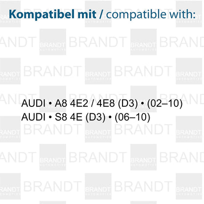 BRANDT AUTOMOTIVE Kennzeichenleuchten + Kabel CREE LED kompatibel mit Audi A8 D3 02-10 S8 4E D3 06-10