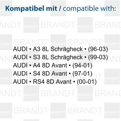 BRANDT AUTOMOTIVE Kennzeichenleuchten CREE LED kompatibel mit AUDI A3 S3 8L 96-03 A4 S4 RS4 AVANT 94-01 Kennzeichenbeleuchtung
