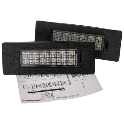 BRANDT Kennzeichenleuchten LED kompatibel mit Audi A5 Coupe F5 B9 17-25 A5 Sportback F5 B9 17-25 Q2 GA 17-25 Q3 F3 19-25 Q5 FY 17-25 Q7 4M 16-25 RS Q3 F3 20-25 RS5 F5 B9 18-25 S5 F5 B9 17-25