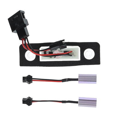 BRANDT AUTOMOTIVE Kennzeichenleuchten + Kabel LED + Widerstand kompatibel mit Skoda Octavia II 1Z 08-13 Roomster I 5J 09-15 Roomster Praktik I 5J 09-15