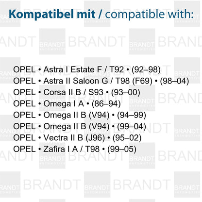 BRANDT AUTOMOTIVE Kennzeichenleuchten LED kompatibel mit Opel Astra F Kombi 92-98 Astra G Limousine 98-04 Corsa B 93-00 Omega A 86-94 Omega B 94-99 Omega B 99-04 Vectra B 95-02 Zafira A 99-05