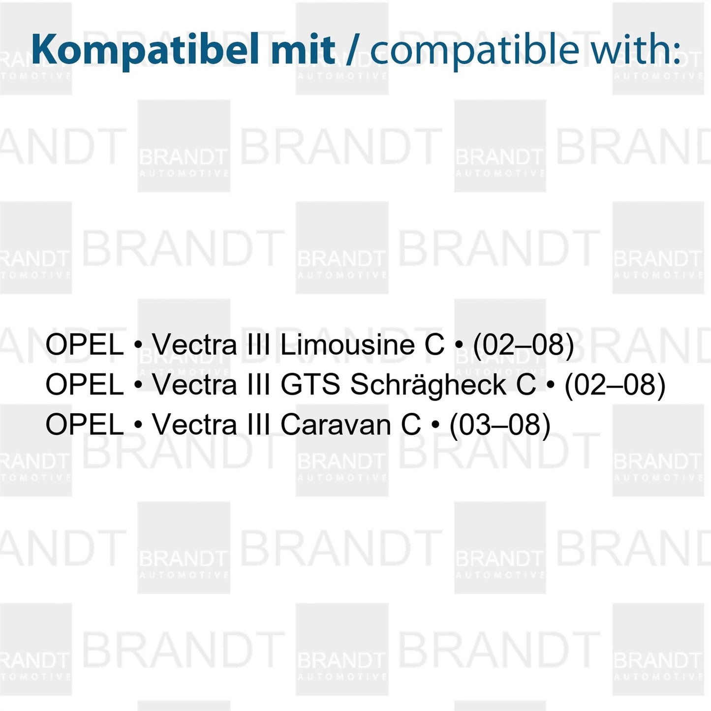 BRANDT AUTOMOTIVE Kennzeichenleuchten LED kompatibel mit Opel Vectra C Caravan GTS Schrägheck Limousine 2002-2008
