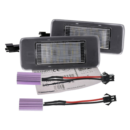 BRANDT Kennzeichenleuchten LED + Widerstand kompatibel mit Opel Astra J Sports Tourer 10-16 Zafira C Tourer Chevrolet Equinox III Malibu IX Tahoe IV Cadillac ATS I Escalade IV 15-19 ESV GMC Yukon IV
