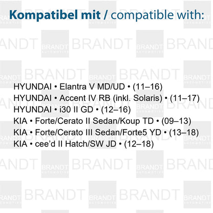 BRANDT AUTOMOTIVE Kennzeichenleuchten LED kompatibel mit Kia Cee’d II Stufenh. SW JD 12-18 Forte Cerato Hyundai Accent IV 11-17 Elantra V 11-16 i30 II GD 12-16