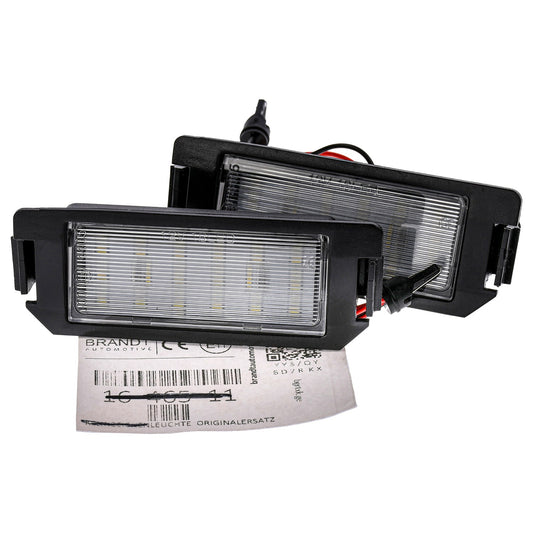 BRANDT Kennzeichenleuchten LED kompatibel mit Hyundai i20 I 08-14 i30 I FD 08-12 Coupe II GK 02-09 Genesis Coupe I BK 08-16 Ioniq I AE 17-22 Terracan I HP 01-06 Veloster I FS 11-18 XG Grandeur I 98-05