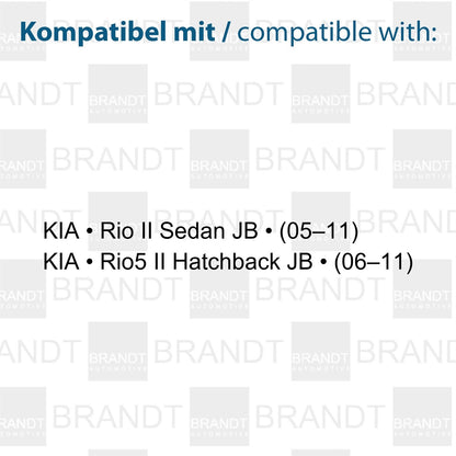 BRANDT AUTOMOTIVE Kennzeichenleuchten LED kompatibel mit Kia Rio II Limousine JB 05-11 Rio5 II Stufenheck JB 06-11