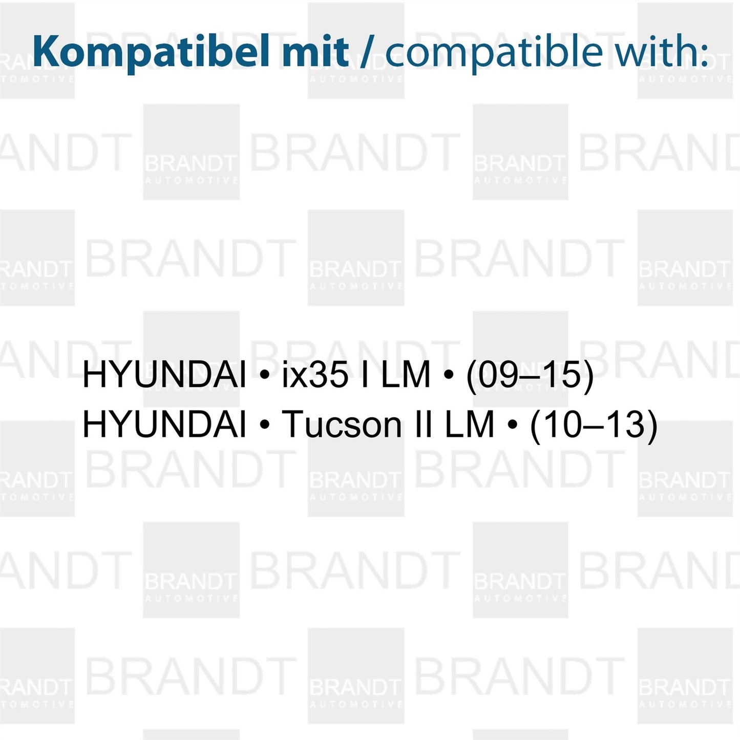 BRANDT AUTOMOTIVE Kennzeichenleuchten + Kabel LED kompatibel mit Hyundai iX35 I LM 09-15 Tucson II LM 10-13