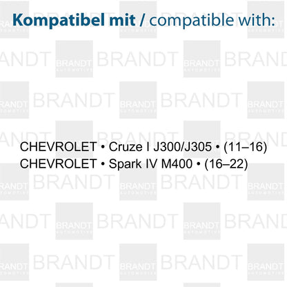 BRANDT AUTOMOTIVE Kennzeichenleuchten + Kabel LED + Widerstand kompatibel mit Chevrolet Cruze I J300 J305 11-16 Spark IV 16-22