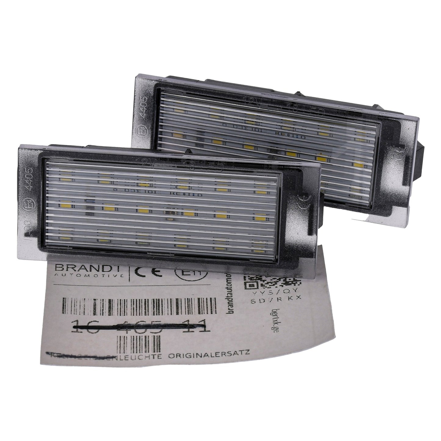 BRANDT AUTOMOTIVE Kennzeichenleuchten LED kompatibel mit Opel Movano A 98-10 Movano B 10-20 Vivaro B 14-19 Smart Forfour II W453 14-23 Fortwo III C453 14-24