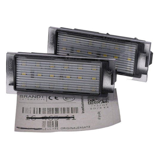 BRANDT Kennzeichenleuchten LED kompatibel mit Renault Clio III IV Espace IV Grand Kangoo II X61 Kadjar I HA Kangoo (Be Bop) Laguna / Megane III II CC Trafic III Twingo II Twizy I Vel Satis I Wind I