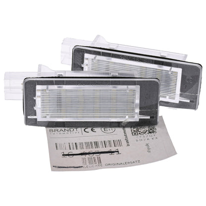 BRANDT Kennzeichenleuchten LED kompatibel mit Renault Captur I Clio III IV +Grandtour Espace IV JK Fluence I Grand Modus I Grand Scenic II III Laguna II III +Grandtour Modus I Scenic II III Zoe I
