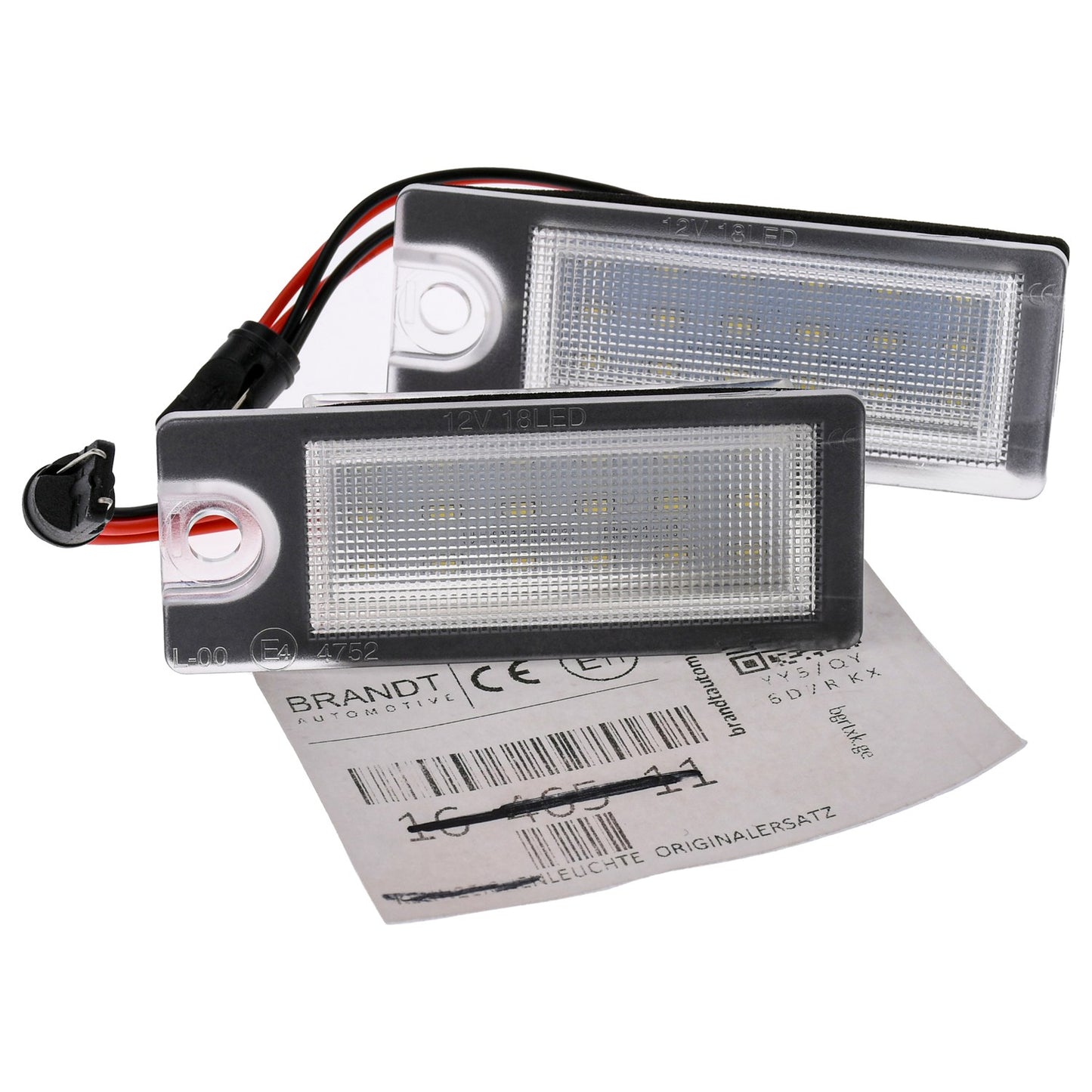 BRANDT AUTOMOTIVE Kennzeichenleuchten LED kompatibel mit Volvo S60 I P2 01-09 S80 I P2 99-06 V70 II P2 00-07 XC70 II P2 01-07 XC90 I P2 03-14
