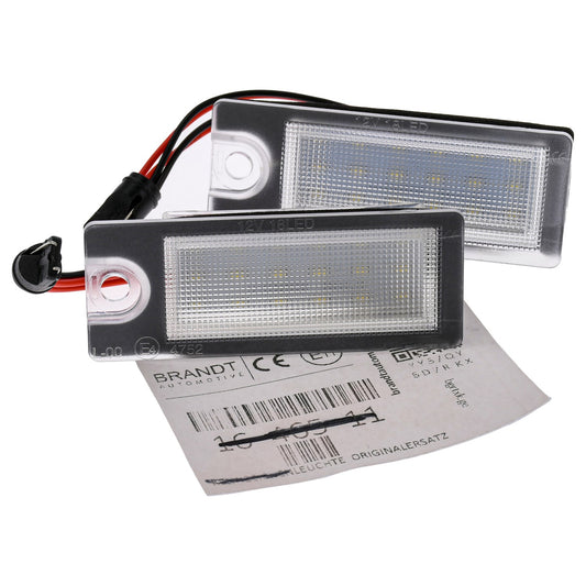 BRANDT AUTOMOTIVE Kennzeichenleuchten LED kompatibel mit Volvo S60 I P2 01-09 S80 I P2 99-06 V70 II P2 00-07 XC70 II P2 01-07 XC90 I P2 03-14