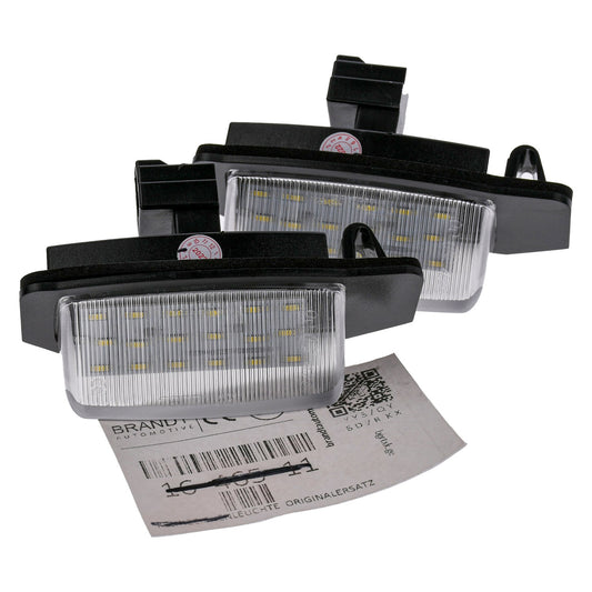 BRANDT Kennzeichenleuchten mit Stecker LED kompatibel mit Mitsubishi ASX I 10-20 i-MiEV I 09-15 Outlander II 06-12 Outlander III PHEV 13-21 Outlander Sport I GA 11-24 RVR III GA 11-20