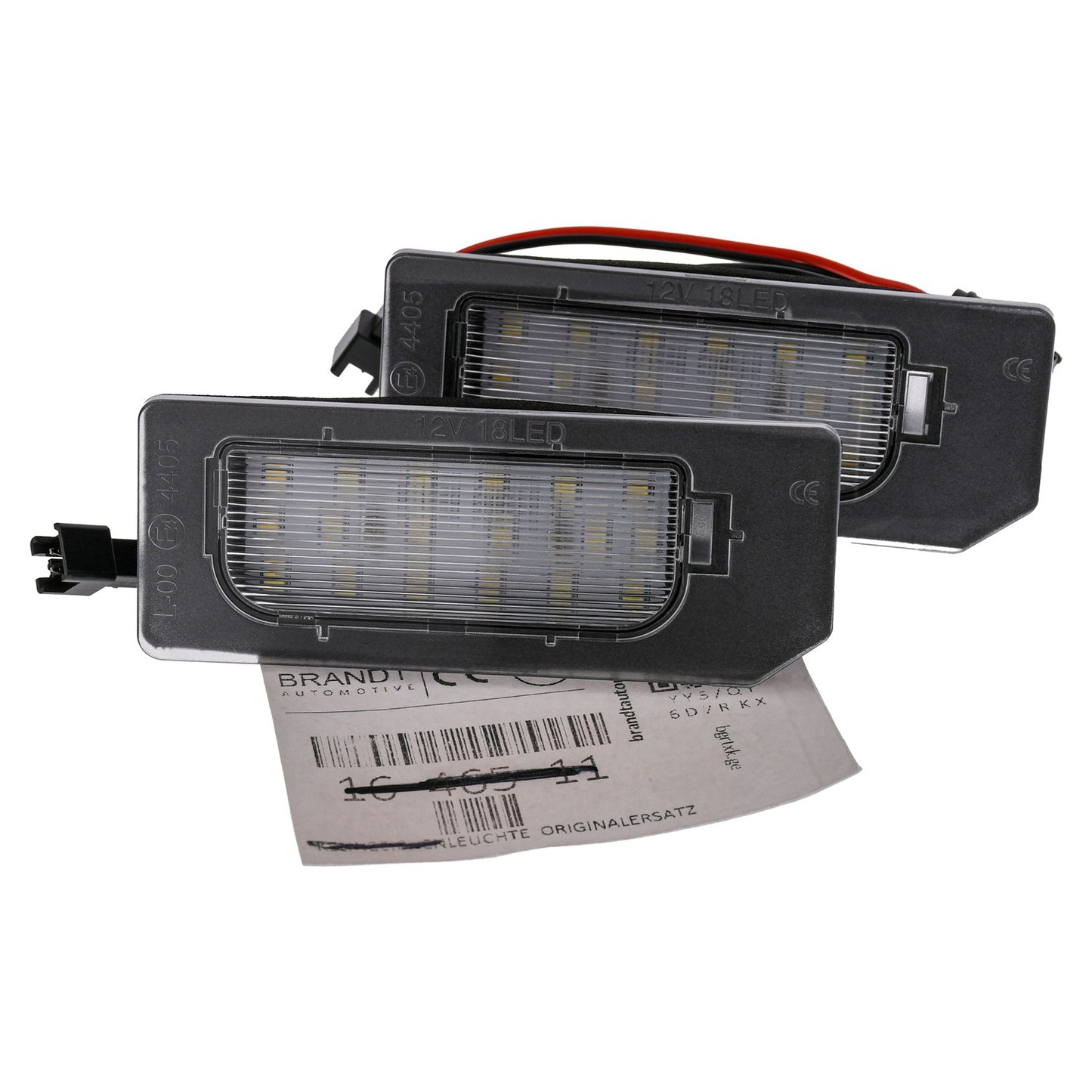 BRANDT AUTOMOTIVE Kennzeichenleuchten + Kabel mit Kabel LED kompatibel mit Citroen C-Crosser I 07-12 C-Zero I 10-20 Peugeot 4007 I 07-12 iOn I 10-20